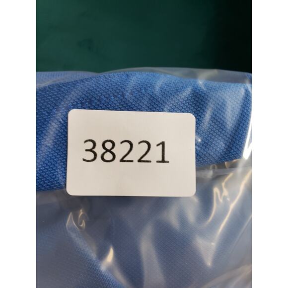 Travis Mathew Polo Shirt Size Large Mens Blue Stretch Eco Preppy Golf Logo NWT - Picture 10 of 10